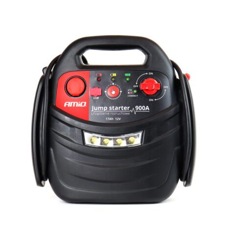 Amio - ΕΚΚΙΝΗΤΗΣ ΜΠΑΤΑΡΙΑΣ STARTER 4 ΣΕ 1 17Ah 12V DC 300A (700A max) 250PSI ΜΕ ΚΟΜΠΡΕΣΕΡ ΑΕΡΑ / ΜΑΝΟΜΕΤΡΟ / 3 LED / 2 ΠΡΙΖΕΣ 12V / 1 ΘΥΡΑ USB 5V 2