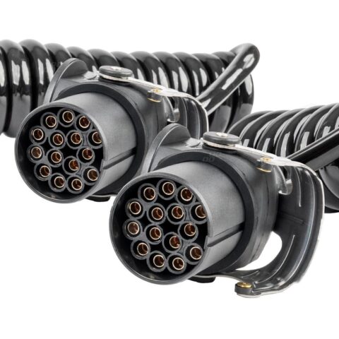 AMiO – Σπιράλ Καλώδιο Ρεύματος Τρέιλερ 2x15 PIN 24V 5m