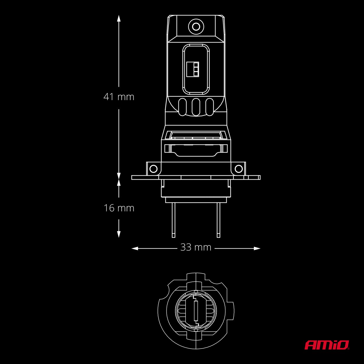 AMiO - Λάμπες LED F26 Pro Series H7/H18 12/24V 68W 2900-3550lm 6.000K Full Can-Bus Plug&Play - 2 Τεμ. (04872/AM) - Image 5