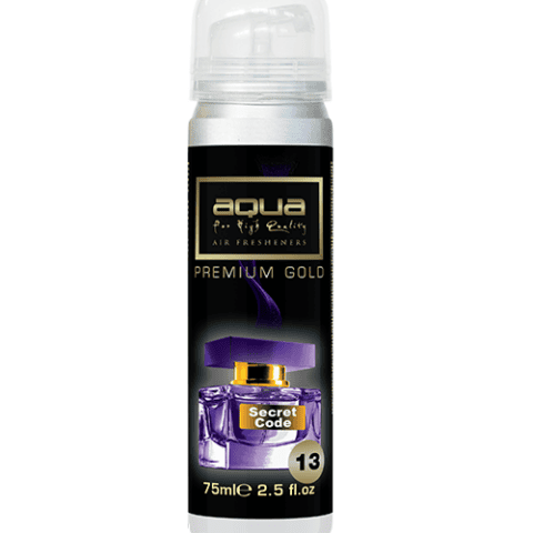Aqua - ΑΡΩΜΑΤΙΚΟ ΑΥΤΟΚΙΝΗΤΟΥ ΣΕ ΣΠΡΕΙ (SPRAY) ΜΕ ΑΡΩΜΑ SECRET CODE PREMIUM GOLD SERIES 75ml AQUA - 1 TEM. (10-807/AQ)