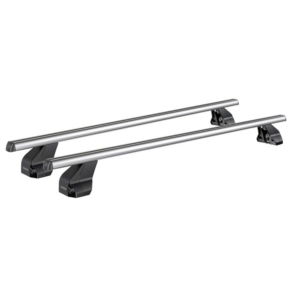Menabo - Ολοκληρωμένο Σετ Μπάρες Οροφής Αλουμινίου τύπου Omega M μήκος 112 cm Για Audi A3 (8L) 1996-2004 5πορτο Hatchback υλικό Αλουμίνιο χρώμα Ασημί για Επιβατικά Αυτοκίνητα - 2 τεμ. (9980/MB+13460/MB)
