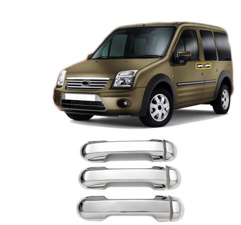ΧΕΡΟΥΛΙΑ ΠΟΡΤΑΣ ΓΙΑ FORD TRANSIT CONNECT 2002-2014  ΧΡΩΜΙΟ ΜΕΤΑΛΛΙΚΟ 3ΤΕΜ.