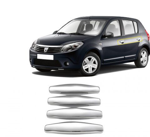 ΧΕΡΟΥΛΙΑ ΠΟΡΤΑΣ ΓΙΑ DACIA SANDERO 1 5D 2007-2013  ΧΡΩΜΙΟ ΜΕΤΑΛΛΙΚΑ 4ΤΕΜ.