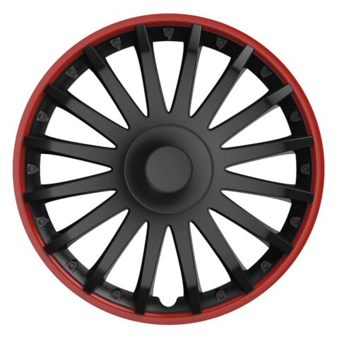 Amio – Τάσι Τροχού Crystal Black & Red 15" Universal