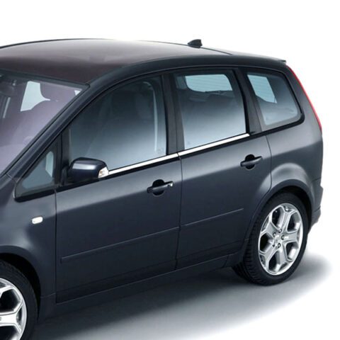 TRIM ΠΑΡΑΘΥΡΩΝ ΑΥΤΟΚΟΛΛΗΤΑ ΧΡΩΜΙΟΥ ΓΙΑ FORD C-MAX 2003-2010 4ΤΕΜ.