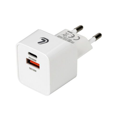 ΦΟΡΤΙΣΤΗΣ ME OIKIAKH ΠΡΙΖΑ 220/240V 20W ΜΕ 2 ΘΥΡΕΣ USB (A+C) LAMPA - 1 ΤΕΜ.