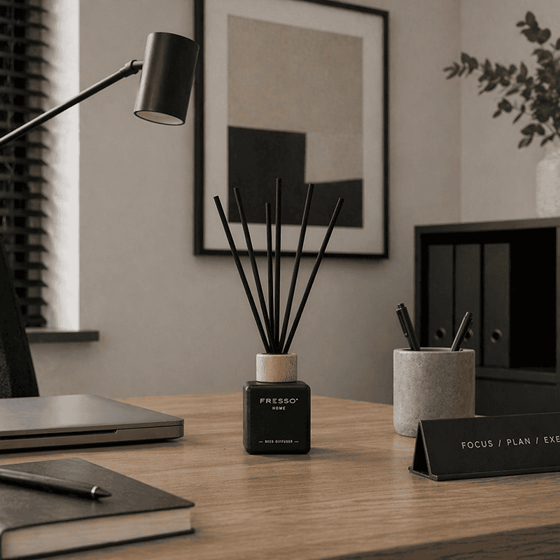 Fresso - Αρωματικό Χώρου με Στικ Cadence 100 ml Premium Home Reed Diffuser με FlowScent, Μαύρο Γυάλινο Μπουκάλι και Μαύρα Στικ από Fiberglass - 1 Τεμ. (390006/FRE) - Image 7