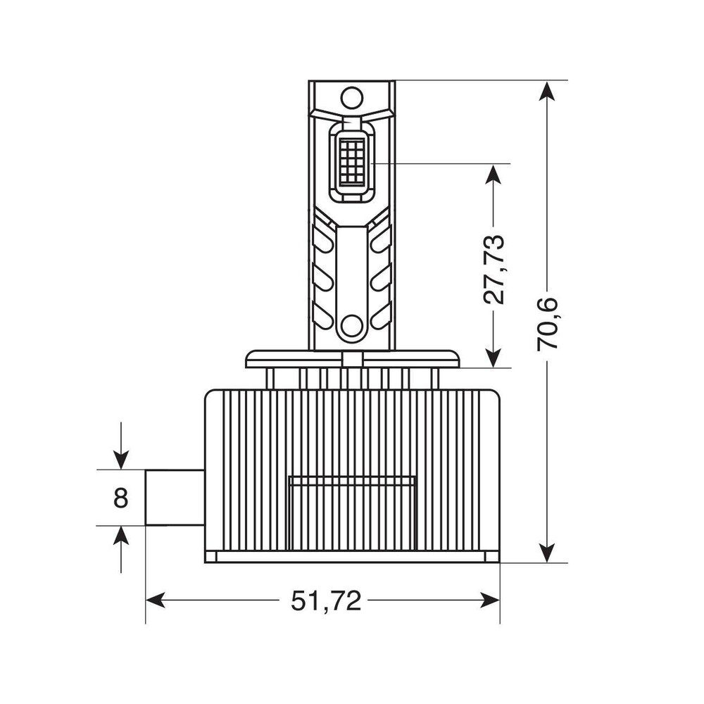 D8S 12/24V 35W 6.000K 8000lm LED SEOUL CSP-3570chips CAN BUS PLUG & PLAY LAMPA - 2ΤΕΜ. - Image 2