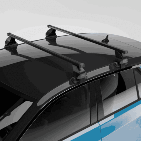 Menabo - Σετ Μπάρες Οροφής Σιδήρου τύπου Omega L Black Για Audi Q3 Sportback (FJ) 06/2025 >  5πορτο / SUV Μήκος 130cm - 1 σετ. (18100/MB+12680/MB)