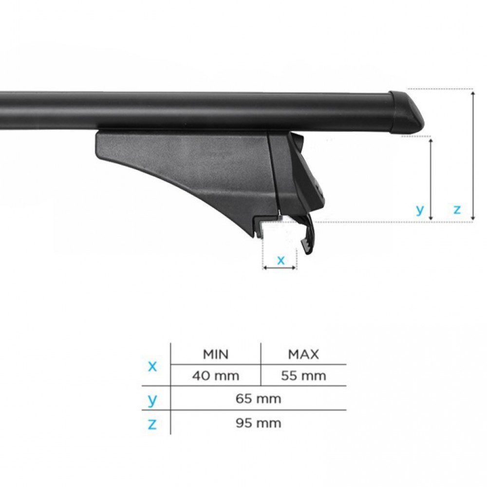 MENABO ΜΠΑΡΕΣ ΟΡΟΦΗΣ ΑΛΟΥΜΙΝΙΟΥ TIGER XL Black 131.5 cm ΣΕ ΜΑΥΡΟ ΧΡΩΜΑ ΓΙΑ Citroen C4 Aircross 5 doors 2012> ΜΕ FLUSH ή RAISED RAILS - 2 ΤΕΜ. (8600/MB) - Image 9