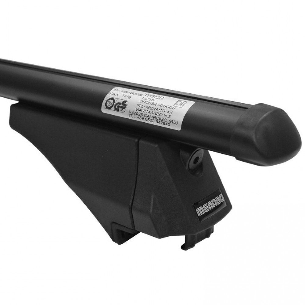 MENABO ΜΠΑΡΕΣ ΟΡΟΦΗΣ ΑΛΟΥΜΙΝΙΟΥ TIGER XL Black 131.5 cm ΣΕ ΜΑΥΡΟ ΧΡΩΜΑ ΓΙΑ Citroen C4 Aircross 5 doors 2012> ΜΕ FLUSH ή RAISED RAILS - 2 ΤΕΜ. (8600/MB) - Image 3