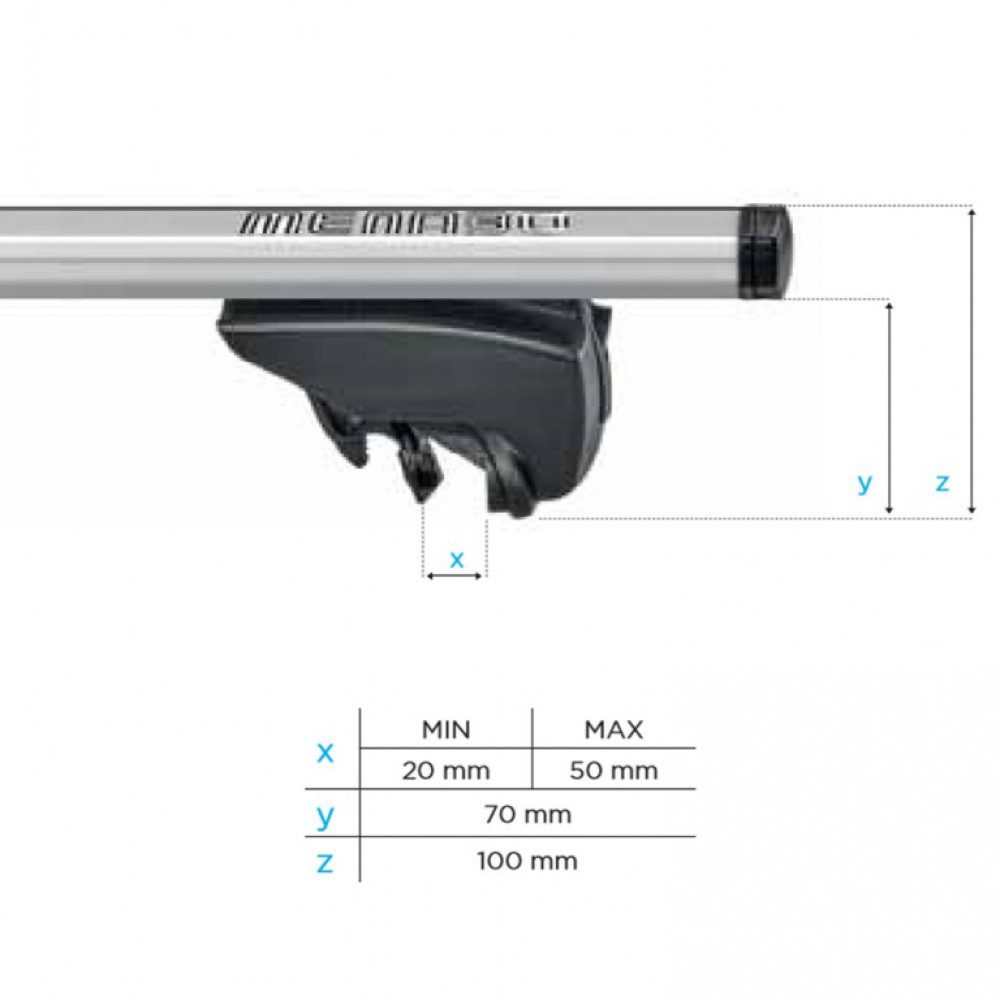 MENABO ΜΠΑΡΕΣ ΟΡΟΦΗΣ ΑΛΟΥΜΙΝΙΟΥ LINCE XL SILVER 135 cm ΣΕ ΑΣΗΜΙ ΧΡΩΜΑ ΓΙΑ BMW X3 (F25) 5 doors 2010>2017 ΜΕ FLUSH RAILS - 2 ΤΕΜ (8880/MB) - Image 4