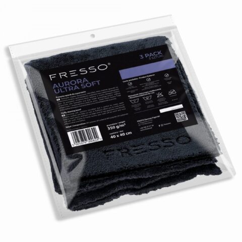 Fresso - Πετσέτες Μικροΐνας Aurora Ultra Soft 40 x 40 cm 350 g/m² με Μακριά Ίνα και Άκρες Κοπής Laser - Σετ 3 Τεμ. (390624/FRE)