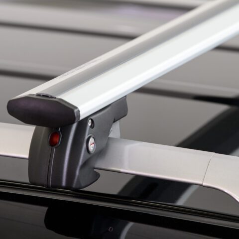 Menabo - Σετ Μπάρες Οροφής Αλουμινίου τύπου Jackson XL Silver Για Audi A6 Allroad (C6/4F) 06/2006 > 02/2012 5πορτο Station Wagon Μήκος 135cm Για Raised Rails - 2 τεμ. (11290/MB)