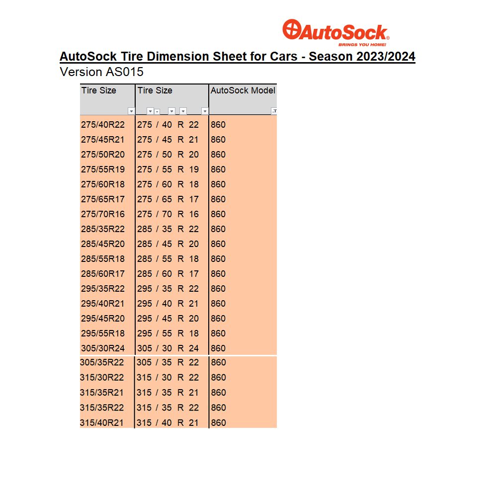 Autosock - ΑΝΤΙΟΛΙΣΘΗΤΙΚΑ ΠΑΝΙΑ ΧΙΟΝΙΟΥ AUTOSOCK HP 860 (HIGH PERFORMANCE EDITION) - 2 ΤΕΜ. (L.AS860) - Image 12