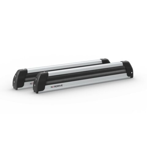 Nordrive - Βάση Σκι Οροφής Pro‑Slider EVO PS‑60 Silver σε Ασημί Χρώμα με Αντικλεπτικό Σύστημα και Συρόμενη Λειτουργία σε Διαστάσεις 800x50x135 mm για 6 ζευγάρια σκι ή 4 snowboard - 1 τεμ. (N40000)