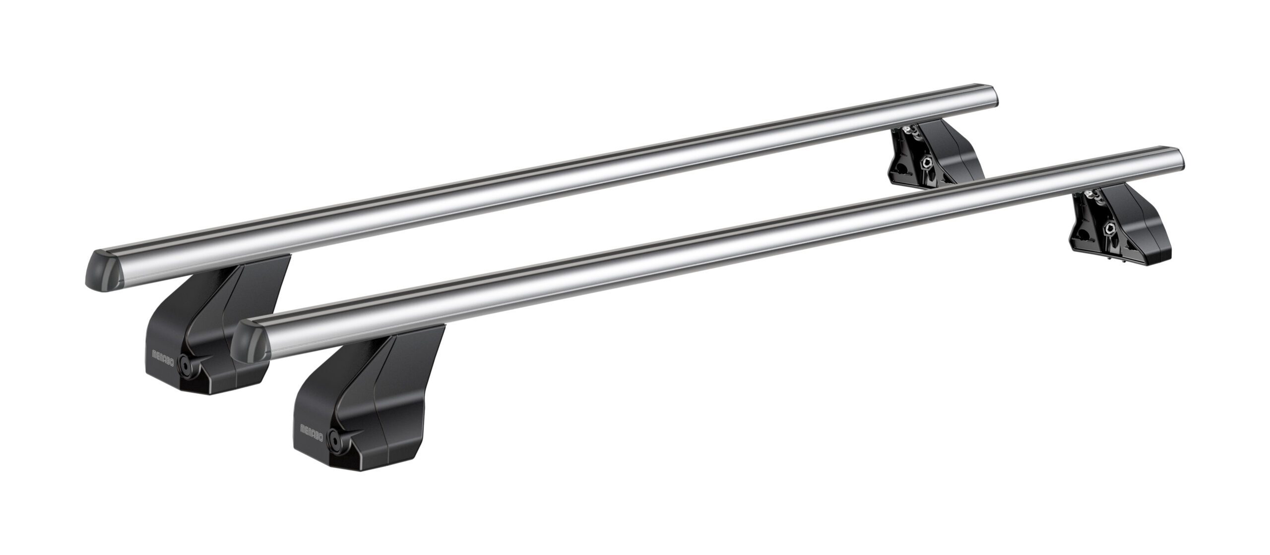MENABO Ολοκληρωμένο Σετ Μπάρες Οροφής Αλουμινίου OMEGA M 112 cm σε Ασημί Χρώμα για Renault Twingo II 3 doors 2007>2013 - 2 τεμ. (9870/MB+13460/MB) - Image 4