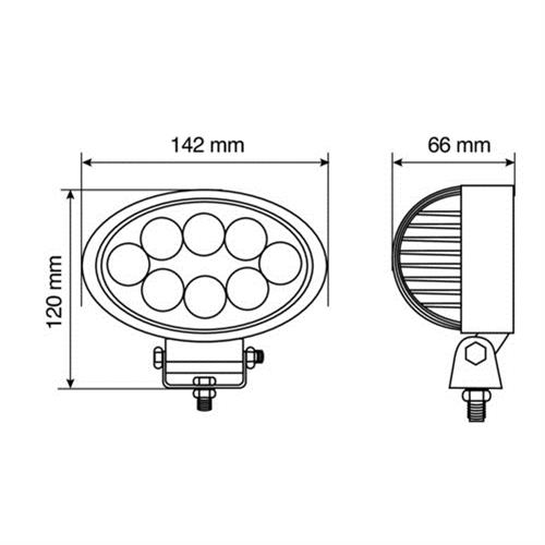 ΠΡΟΒΟΛΕΑΣ WL-4 24W 1600LM 10/30V 8 LED 10-30V/21W 6.000K (142x120x66mm) ΦΩΣ ΔΙΑΘΛΑΣΗΣ -1ΤΕΜ. - Image 4
