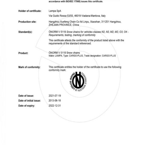 ΑΛΥΣΙΔΕΣ ΧΙΟΝΙΟΥ ΦΟΡΤΗΓΟΥ CARGO PLUS GR37 (2 ΤΕΜ.)