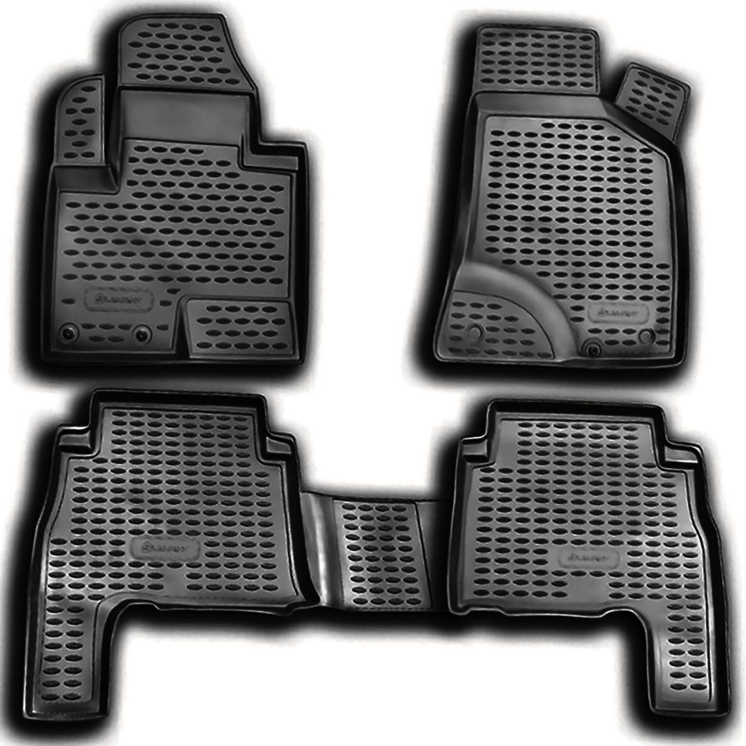 ΠΑΤΑΚΙΑ ΣΕ ΣΚΑΦΗ TPE ΛΑΣΤΙΧΟ ΓΙΑ HYUNDAI SANTA FE 01/2011-2018 ΣΕ ΑΝΘΡΑΚΙ ΣΚΟΥΡΟ ΓΚΡΙ ΧΡΩΜΑ NOVLINE - 4 ΤΕΜ.