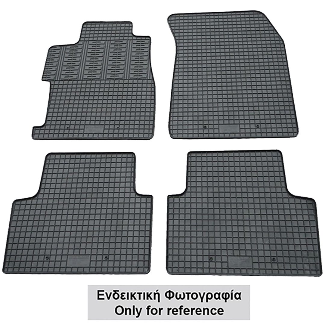 Cik - ΠΑΤΑΚΙΑ ΑΥΤΟΚΙΝΗΤΟΥ ΑΠΟ ΛΑΣΤΙΧΟ ΓΙΑ SKODA RAPID 2012-2019 / SEAT TOLEDO 2012-2019 ΣΕ ΜΑΥΡΟ ΧΡΩΜΑ ΜΕ ΚΟΥΜΠΩΜΑΤΑ - 4 ΤΕΜ. (RM.SK.0008/CK)