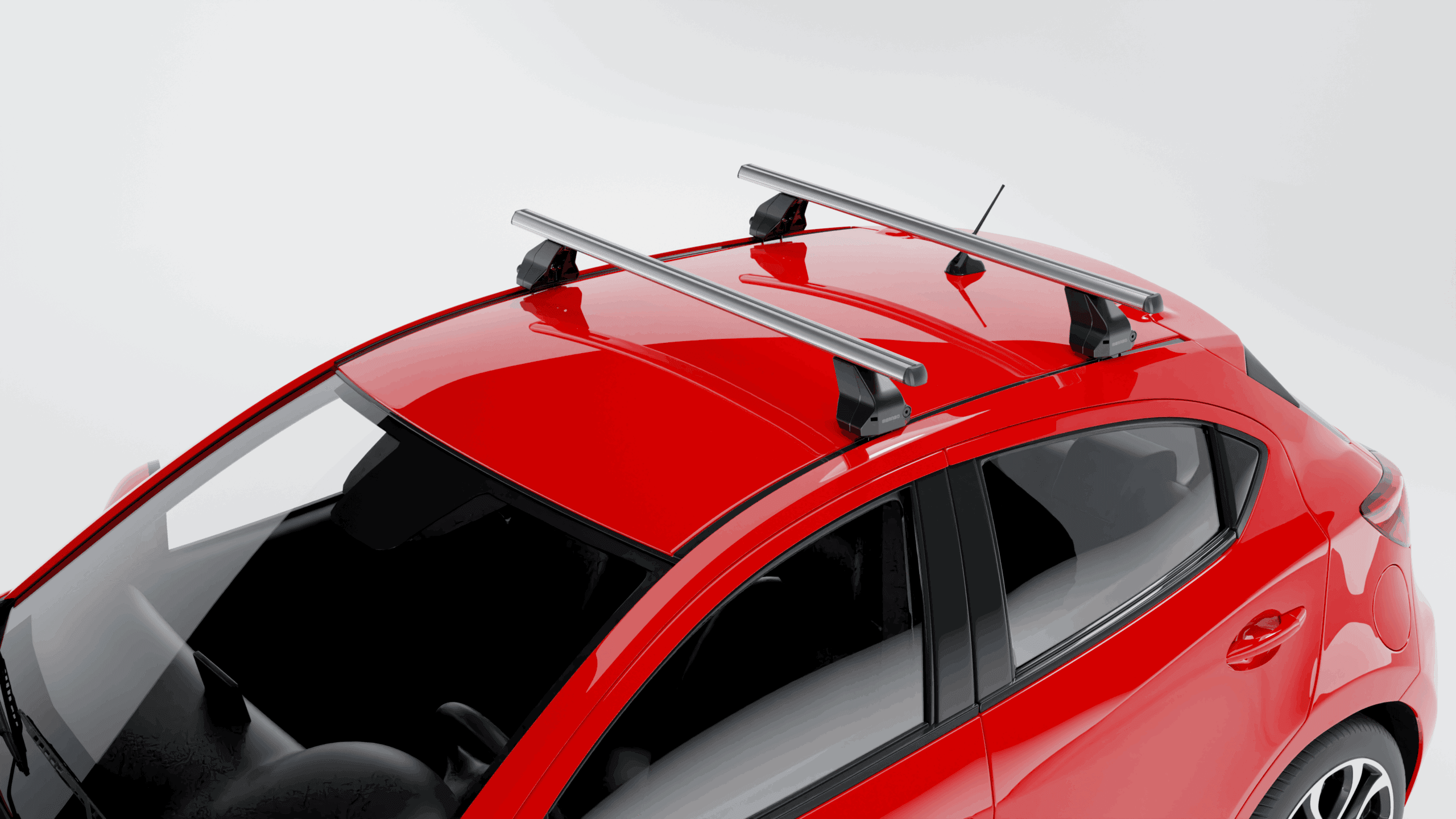 MENABO Ολοκληρωμένο Σετ Μπάρες Οροφής Αλουμινίου OMEGA L 130 cm Σε Ασημί Χρώμα για Volkswagen Golf V (1K) 3 doors 2003>2008 - 2 τεμ. (9920/MB+13470/MB)