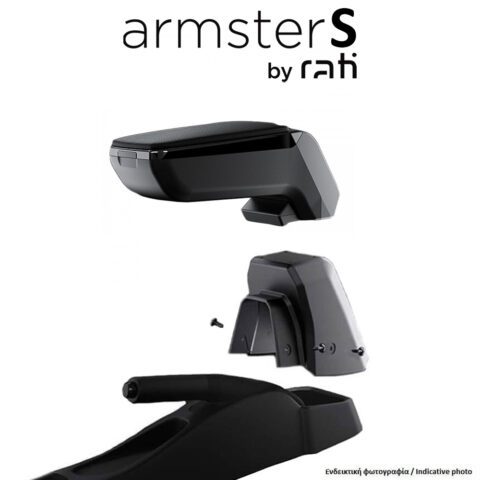 Rati - Ολοκληρωμένος Τεμπέλης Armster S για MG 3 2024 > από Πλαστικό και Δερματίνη σε Μαύρο Χρώμα με Αντάπτορα Τοποθέτησης - 1 Σετ (V01927+V01561)
