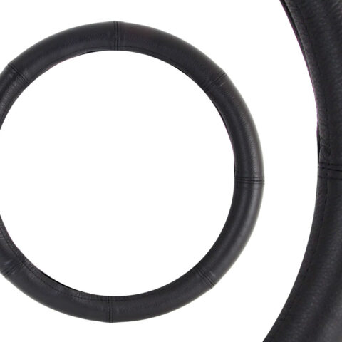 Amio - Κάλυμμα Τιμονιού Μαύρο από Δέρμα 4XL 49-51cm για εξαιρετικά μεγάλα τιμόνια με σταθερό κράτημα και άνεση σε πολύωρη χρήση με ανθεκτική εφαρμογή - 1 Τεμ. (01771/AM)