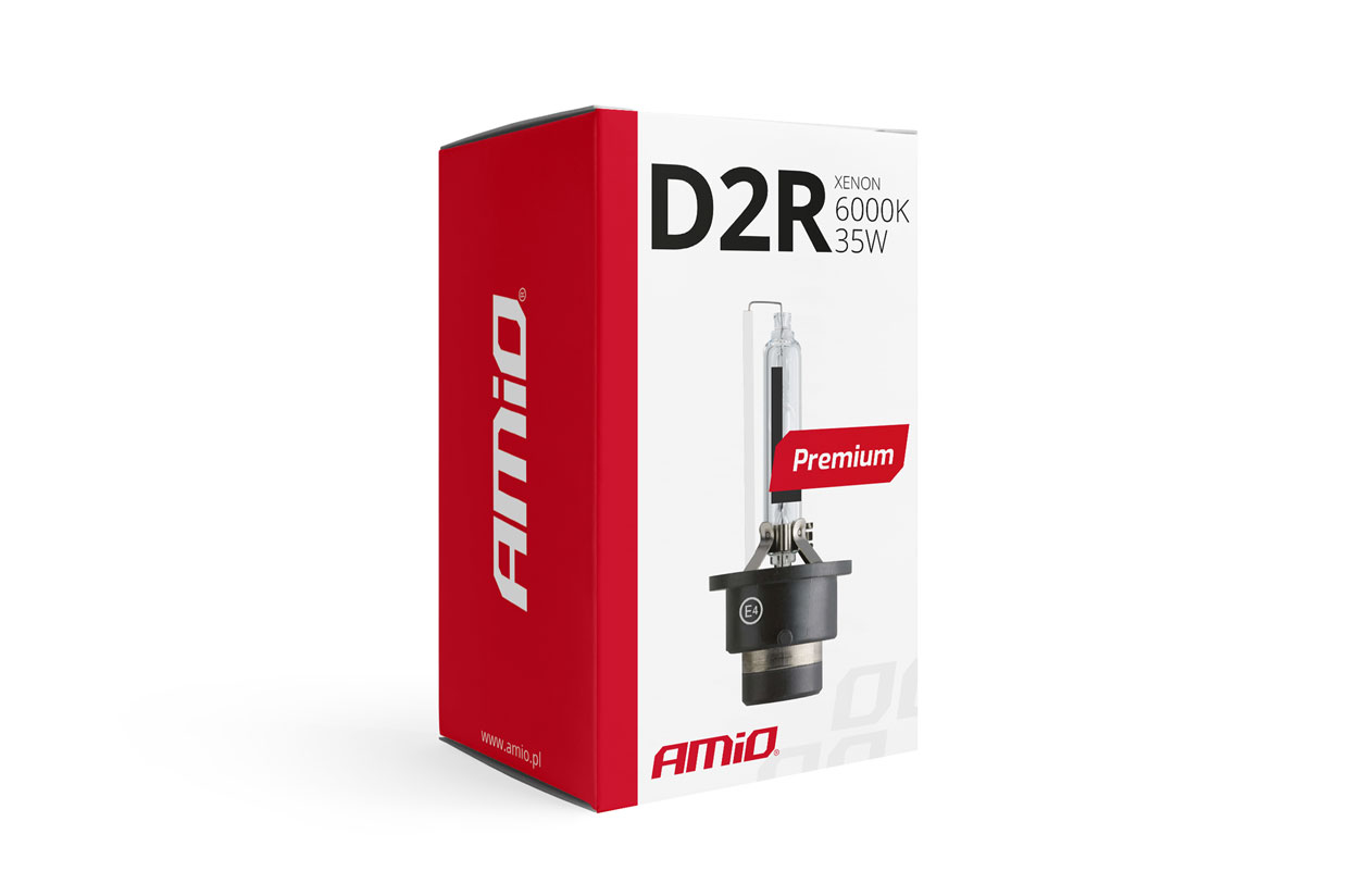Amio - Λάμπα Xenon D2R 6000K 35W 12V Premium για αντικατάσταση εργοστασιακών και aftermarket xenon με καθαρό λευκό φωτισμό και σταθερή απόδοση χωρίς τροποποιήσεις - 1 Τεμ. (01971/AM) - Image 2