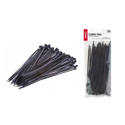 Amio – Δεματικά καλωδίων tie wrap 02153 μαύρα 3