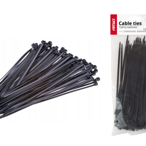 Amio – Δεματικά καλωδίων tie wrap 02154 μαύρα 3