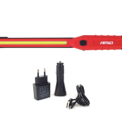 Amio – Φακός εργασίας WT01 COB LED 150/300lm 3W με μαγνητική βάση και γάντζο