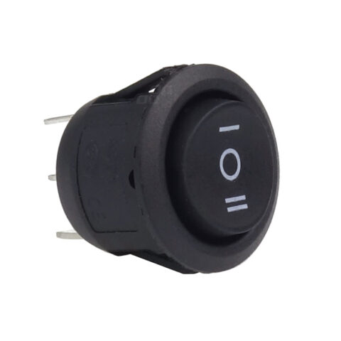 Amio - ΔΙΑΚΟΠΤΗΣ ΣΤΡΟΓΓΥΛΟΣ 3 ΘΕΣΕΩΝ 12V 2cm BU03 - 1ΤΕΜ. (02463/AM)