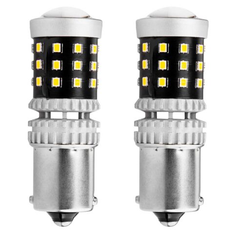 Amio - ΛΑΜΠΑΚΙΑ ΜΟΝΟΠΟΛΙΚΑ LED ΛΕΥΚΑ CAN-BUS P21W BA15S 1156 39xSMD 2016 - 2 TEM. (02799/AM)