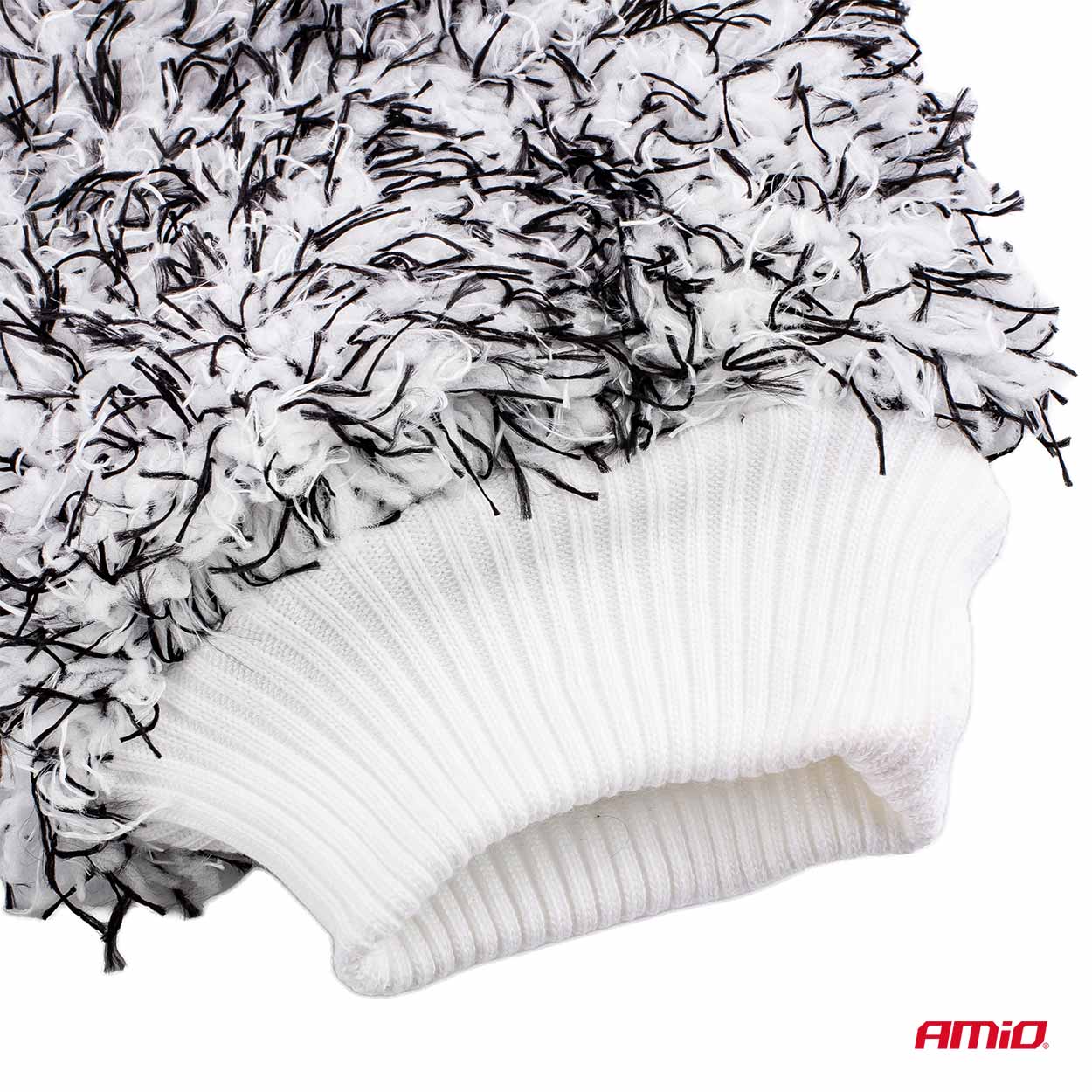 Amio - ΓΑΝΤΙ ΠΛΥΣΙΜΑΤΟΣ ΜΕ ΜΙΚΡΟΙΝΕΣ (MICROFIBER) 25x18cm 600g/sqm ΑΣΠΡΟ/ΜΑΥΡΟ - 1 Τεμ. (02870/AM) - Image 2