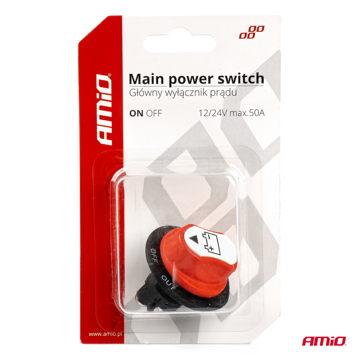 Amio - ΔΙΑΚΟΠΤΗΣ POWER-OFF ΜΠΑΤΑΡΙΑΣ ΓΕΝΙΚΟΥ ΡΕΥΜΑΤΟΣ 12-32V 50A 29mm 3 ΛΕΙΤΟΥΡΓΙΩΝ - 1 ΤΕΜ. (03025/AM) - Image 4