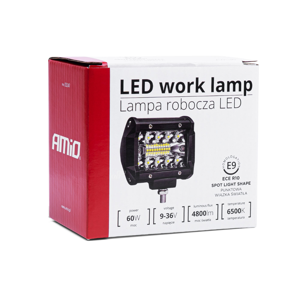 Amio - ΠΡΟΒΟΛΕΑΣ ΕΡΓΑΣΙΑΣ WORKING LAMP LED 20xSMD 60W 9-36V 6.500K 4.800lm 95x74x55mm AWL36 - 1 TEM. (03247/AM) - Image 2