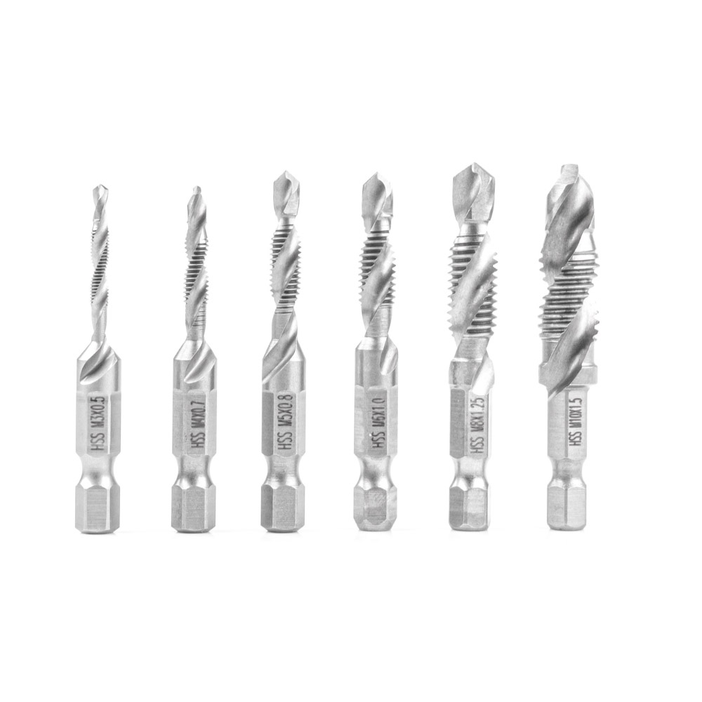 Amio - ΤΡΥΠΑΝΙΑ ΣΕΤ ΜΕ ΣΠΕΙΡΩΜΑ M3>M10 ΕΞΑΓΩΝΑ 1/4' (6