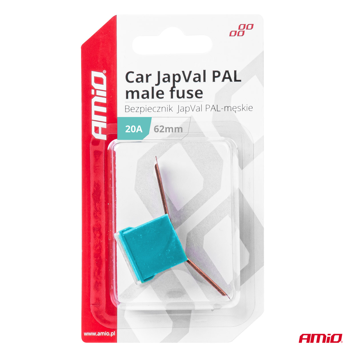 Amio - ΑΣΦΑΛΕΙΑ JapVal PAL ΑΡΣΕΝΙΚΗ 62mm 20A ΣΕ ΓΑΛΑΖΙΟ ΧΡΩΜΑ - 1 Τεμ. (03426/AM) - Image 3