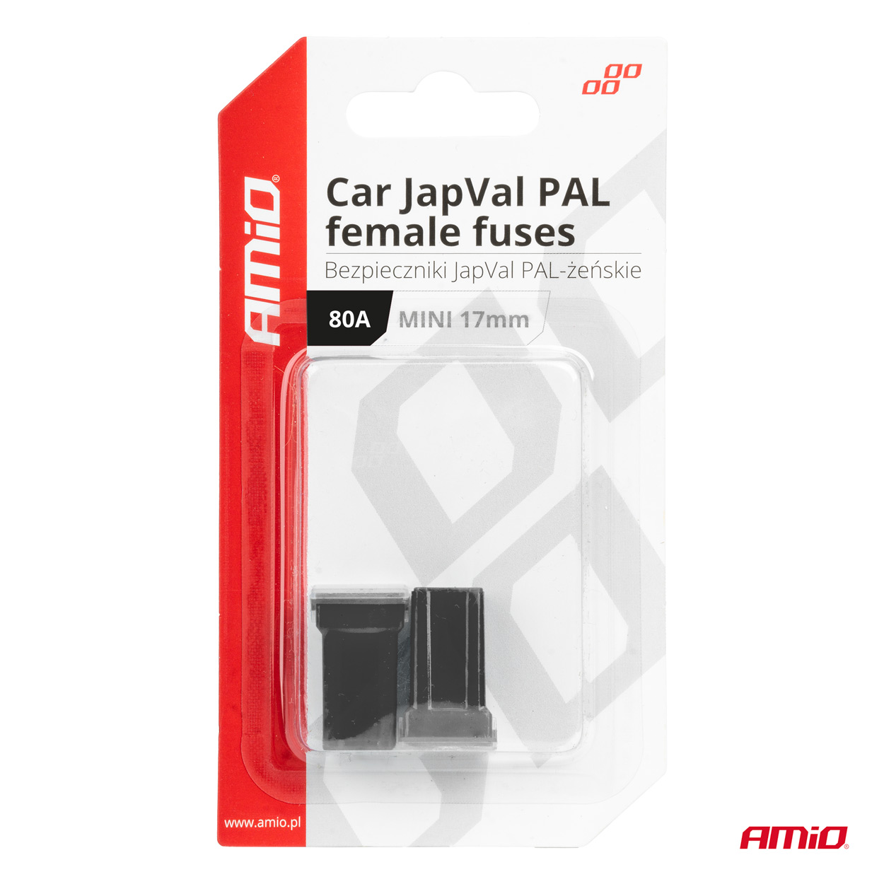 Amio - ΑΣΦΑΛΕΙΕΣ JapVal PAL ΜΙΝΙ 17mm ΘΗΛΥΚΕΣ 80A ΣΕ ΜΑΥΡΟ ΧΡΩΜΑ - 2 Τεμ. (03449/AM) - Image 3