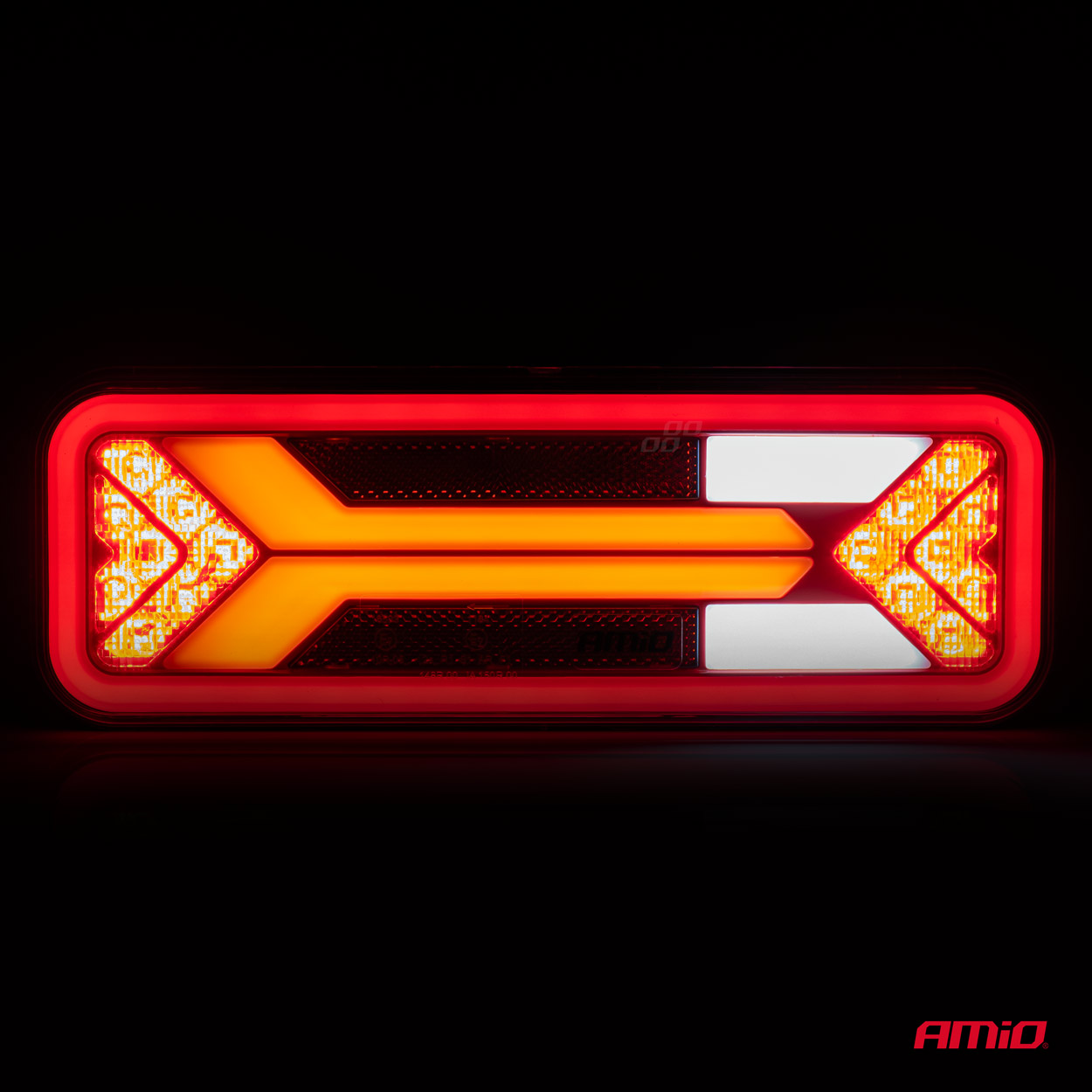 Amio - ΦΑΝΑΡΙ ΤΡΕΙΛΕΡ / ΦΟΡΤΗΓΟΥ ΠΙΣΩ 10-30V DYNAMIC LED 5 ΧΡΗΣΕΩΝ ΑΡΙΣΤΕΡΟ 305x140x35 mm RCL-09-L - 1 ΤΕΜ. (03575/AM) - Image 2