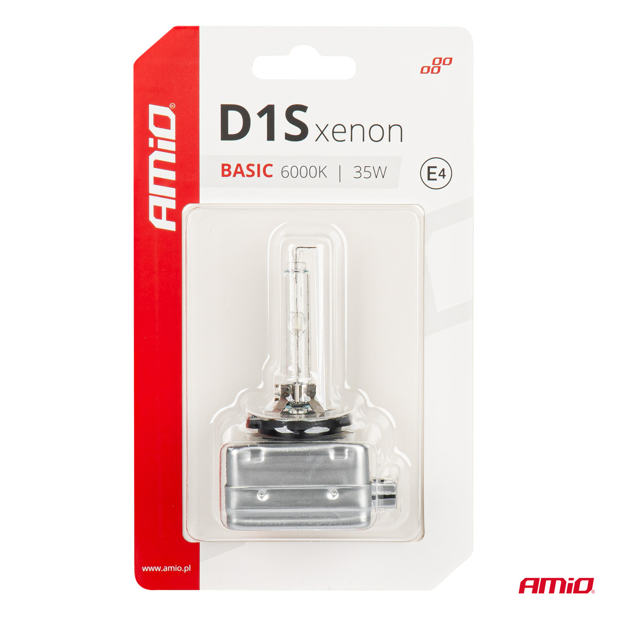 Amio - ΑΝΤΑΛΛΑΚΤΙΚΗ ΛΑΜΠΑ ΧΕΝΟΝ BASIC D1S 12V 6.000k 35W BLISTER CARD - 1 ΤΕΜ. (03864/AM) - Image 4