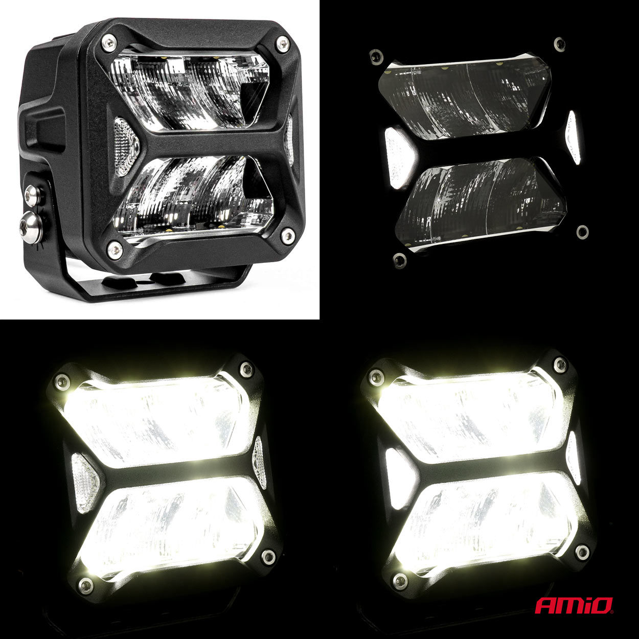 Amio - ΠΡΟΒΟΛΕΑΣ ΟΔΗΓΗΣΗΣ LED PRO IP67 10-30V 58W ΤΕΤΡΑΓΩΝΟΣ 107x102x86mm - 1 ΤΕΜ. (03868/AM) - Image 7
