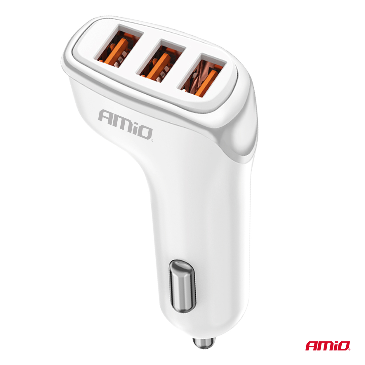 Amio - ΦΟΡΤΙΣΤΗΣ ΑΝΑΠΤΗΡΑ 12/24V ΜΕ 3 ΘΥΡΕΣ 3xUSB 15.5W 5V/3.1A ΛΕΥΚΟΣ - 1 Τεμ. (03885/AM) - Image 2