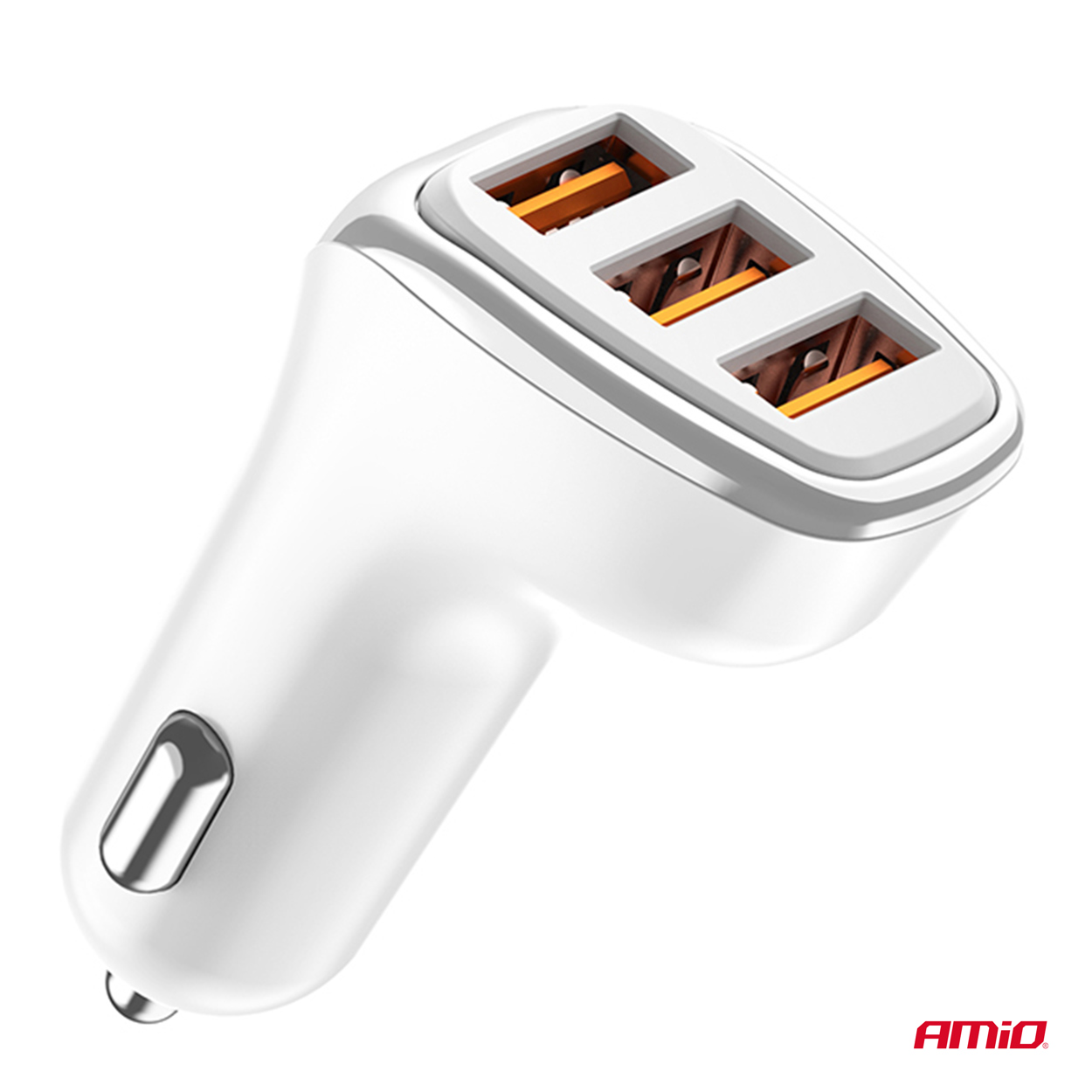 Amio - ΦΟΡΤΙΣΤΗΣ ΑΝΑΠΤΗΡΑ 12/24V ΜΕ 3 ΘΥΡΕΣ 3xUSB 15.5W 5V/3.1A ΛΕΥΚΟΣ - 1 Τεμ. (03885/AM) - Image 3