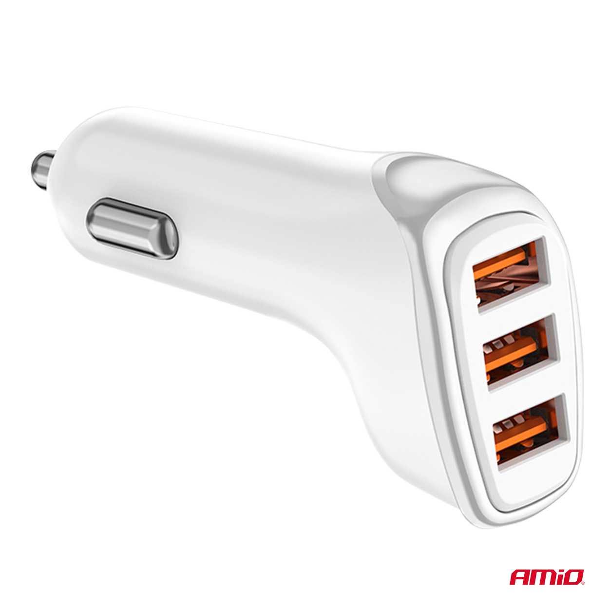 Amio - ΦΟΡΤΙΣΤΗΣ ΑΝΑΠΤΗΡΑ 12/24V ΜΕ 3 ΘΥΡΕΣ 3xUSB 15.5W 5V/3.1A ΛΕΥΚΟΣ - 1 Τεμ. (03885/AM) - Image 4