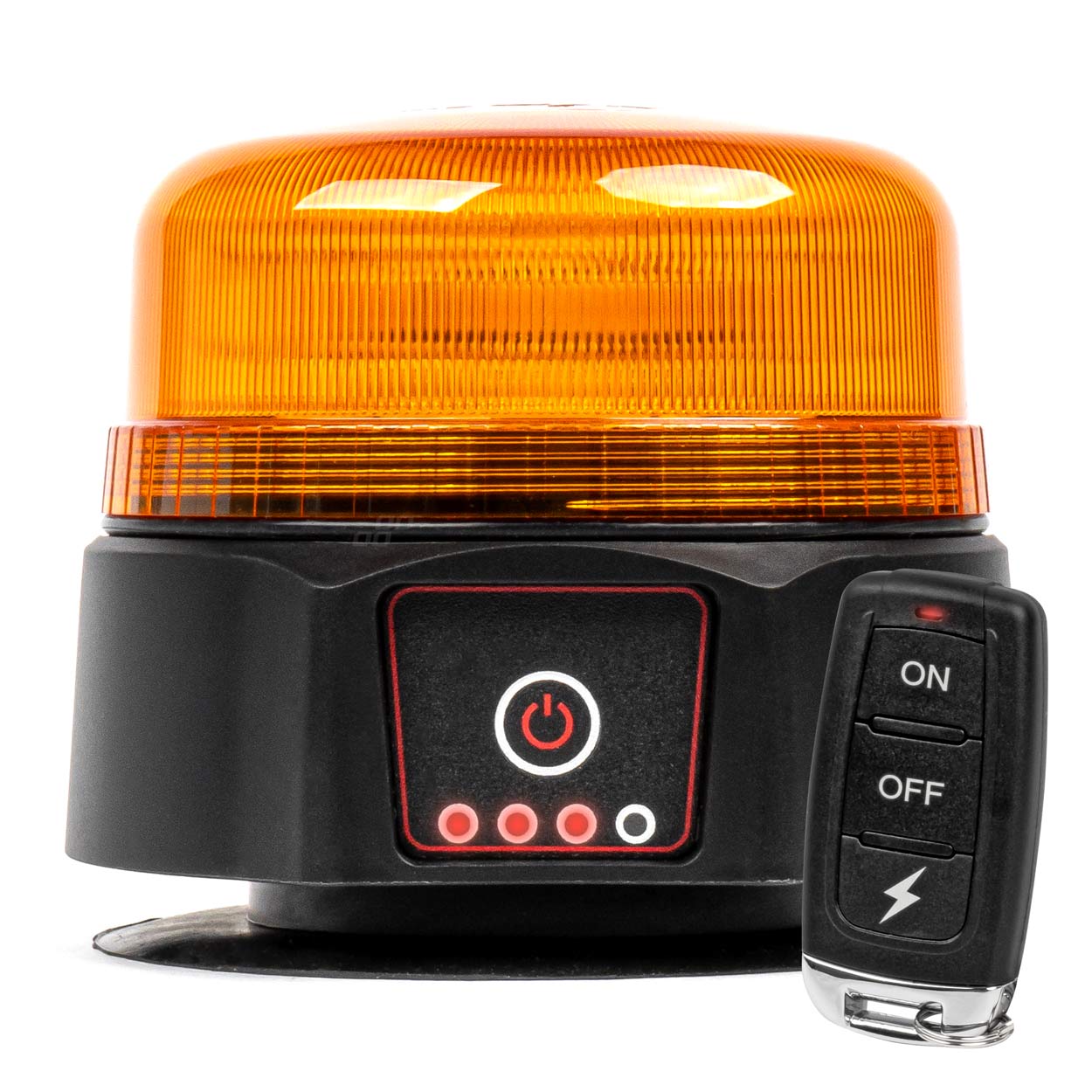 Amio - ΦΑΡΟΣ 12/24V ΠΟΡΤΟΚΑΛΙ 36 LED ΜΑΓΝΗΤΙΚΟΣ ΕΠΑΝΑΦΟΡΤΙΖΟΜΕΝΟΣ ΑΣΥΡΜΑΤΟΣ ΜΕ REMOTE CONTROL 123x110mm - 1 ΤΕΜ. (03932/AM)
