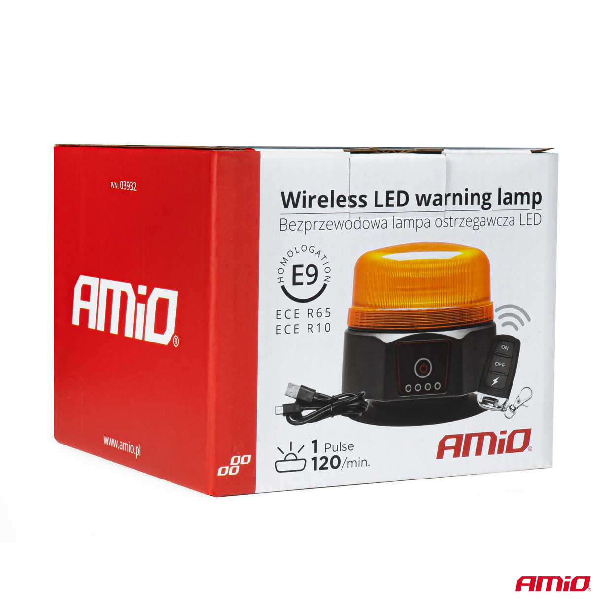 Amio - ΦΑΡΟΣ 12/24V ΠΟΡΤΟΚΑΛΙ 36 LED ΜΑΓΝΗΤΙΚΟΣ ΕΠΑΝΑΦΟΡΤΙΖΟΜΕΝΟΣ ΑΣΥΡΜΑΤΟΣ ΜΕ REMOTE CONTROL 123x110mm - 1 ΤΕΜ. (03932/AM) - Image 7