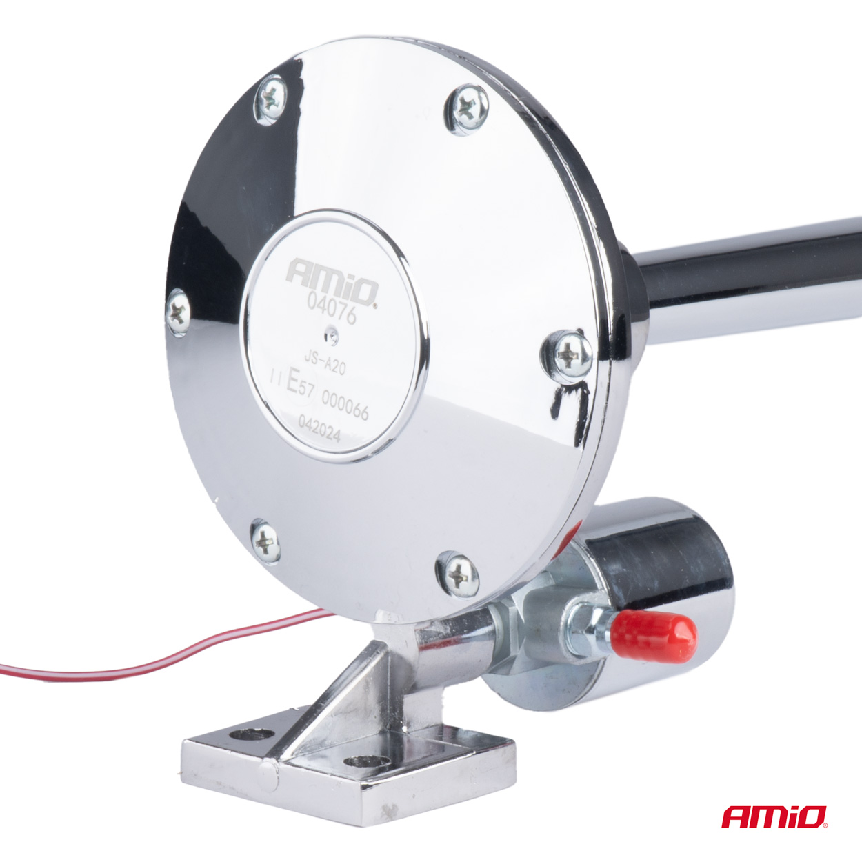 Amio - ΚΟΡΝΑ ΠΝΕΥΜΑΤΙΚΗ ΜΟΝΗ 12/24V 150dB ΜΗΚΟΣ:64 cm ΧΡΩΜΙΟ - 1 ΤΕΜ. (04076/AM) - Image 3