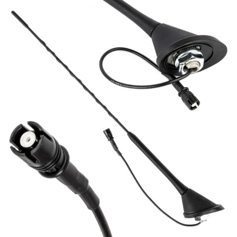 Amio - ΚΕΡΑΙΑ ΟΡΟΦΗΣ ANT11 45.4 cm ΜΕ ΚΑΛΩΔΙΟ 20cm ΚΑΙ ΦΙΣΑ RAKU-2 UNIVERSAL ΜΑΥΡΗ - 1 ΤΕΜ. (04155/AM)